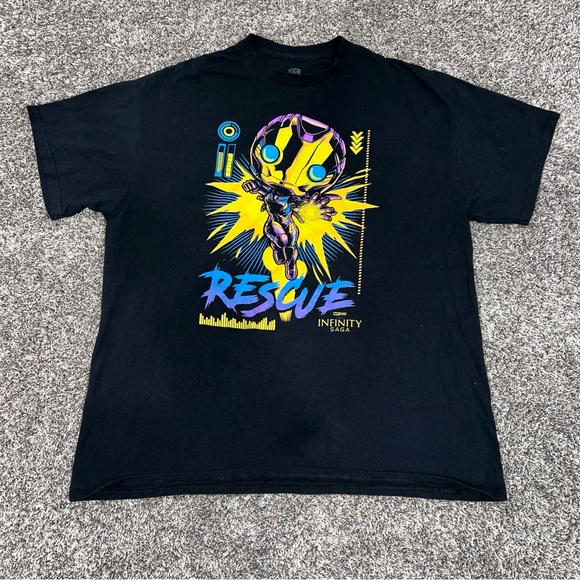 Official Marvel Studios Infinity Saga Rescue Black T-shirt XL Pepper Potts Pop! - Picture 1 of 6